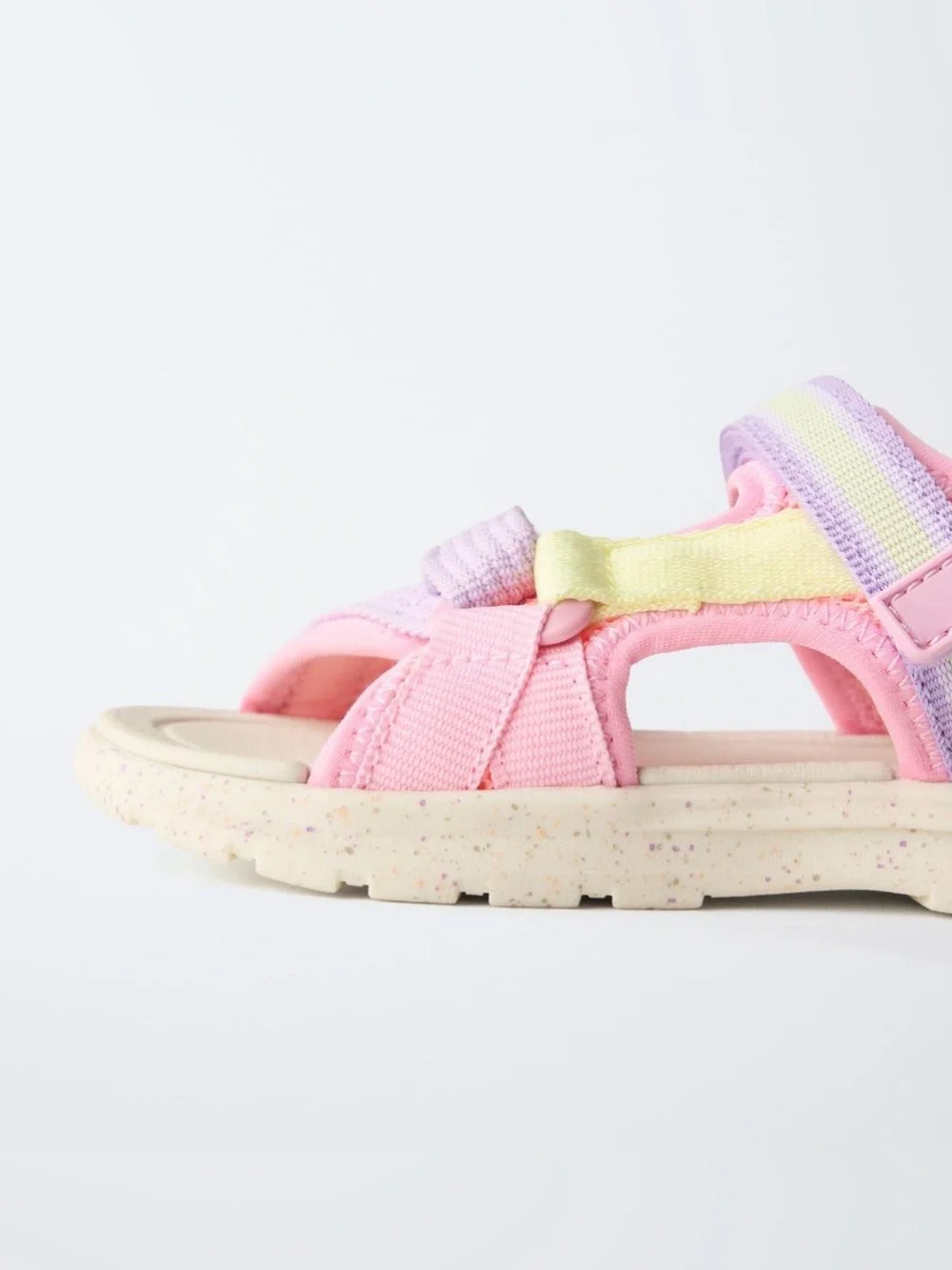 ZARA MULTICOLOR TECHNICAL SANDALS NWT Size : 9 (6.1 INCHES) * Color : PINK